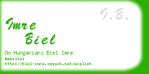 imre biel business card